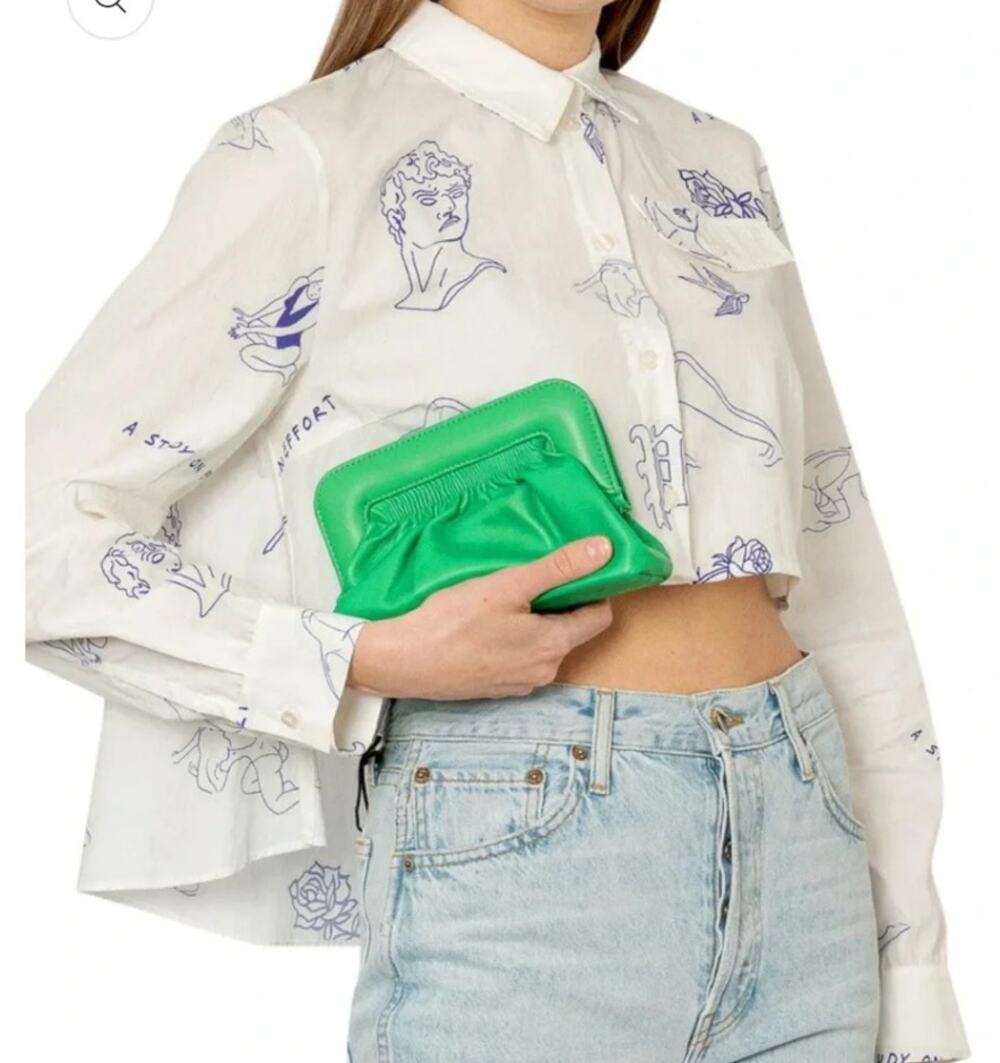 Baum Und Pferdgarten Stripe Button Down Cotton Asymmetric Hem  4